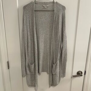 American Eagle Outfitters Light Gray Cardigan